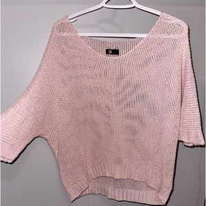 Light Pink Knit Sweater, Size Medium, Don't remember the brand